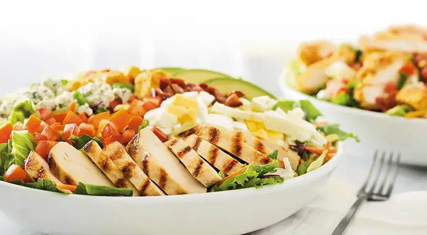Avo Cobb O and Crispy Chicken Tender Salad
